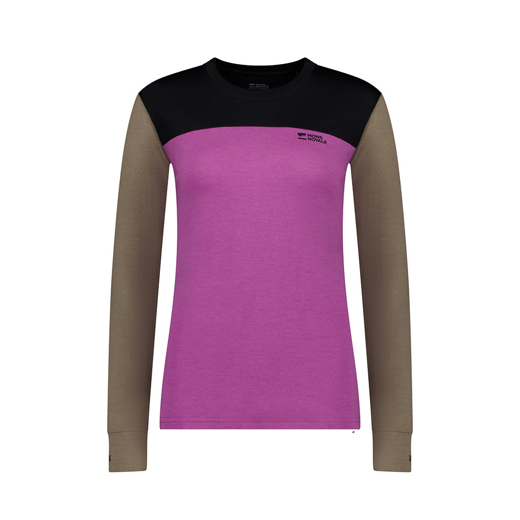 Yotei Merino Long Sleeve - Purple Bolt / Walnut /