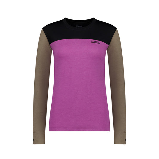 Yotei Merino Long Sleeve - Purple Bolt / Walnut /