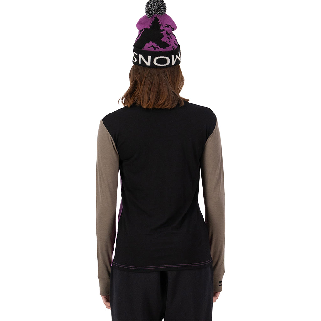 Yotei Merino Long Sleeve - Purple Bolt / Walnut /