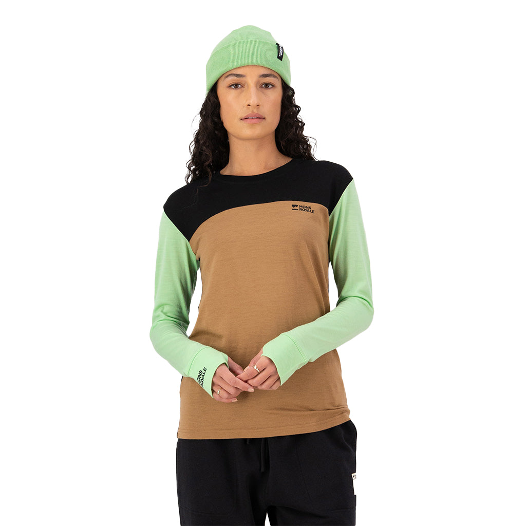 Yotei Merino Long Sleeve - Matcha / Toffee / Black