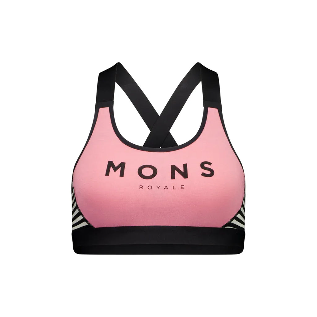 Stella Merino X-Back Bra - Flamingo/MR Stripe