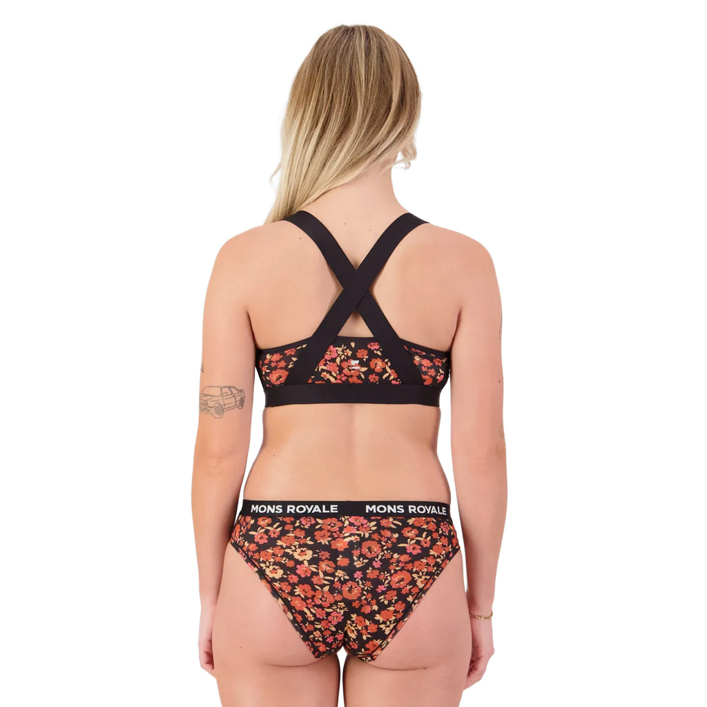 Stella Merino X-Back Bra - Ditzy Camo/Black
