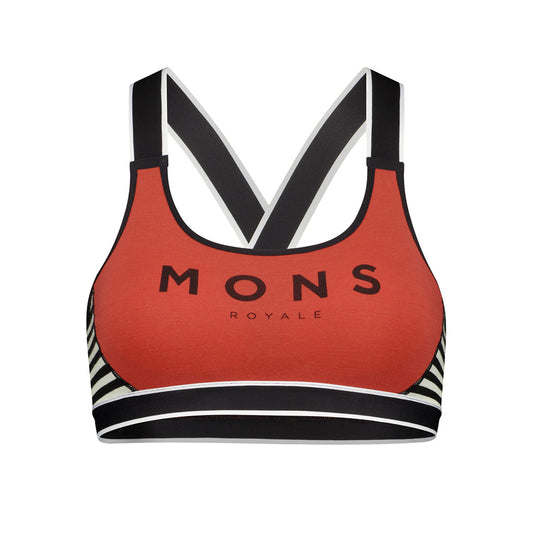 Stella Merino X-Back Bra - Cranberry / MR Stripe