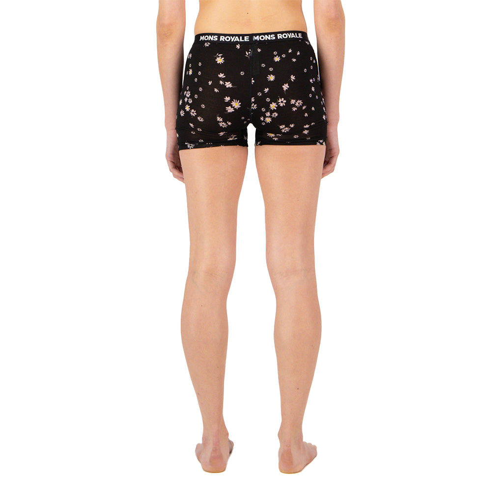 Hannah Merino Hot Pants - Black Daisy