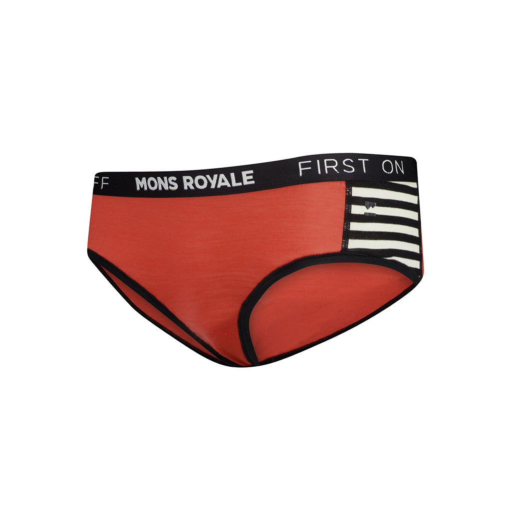Sylvia Merino Boyleg - Cranberry / MR Stripe