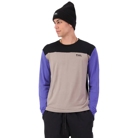 Yotei Merino Long Sleeve - Cinder/Blue Dusk/Black