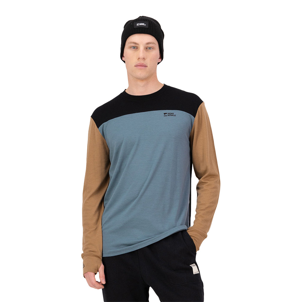 Yotei Merino Long Sleeve - Goblin Blue / Toffee /