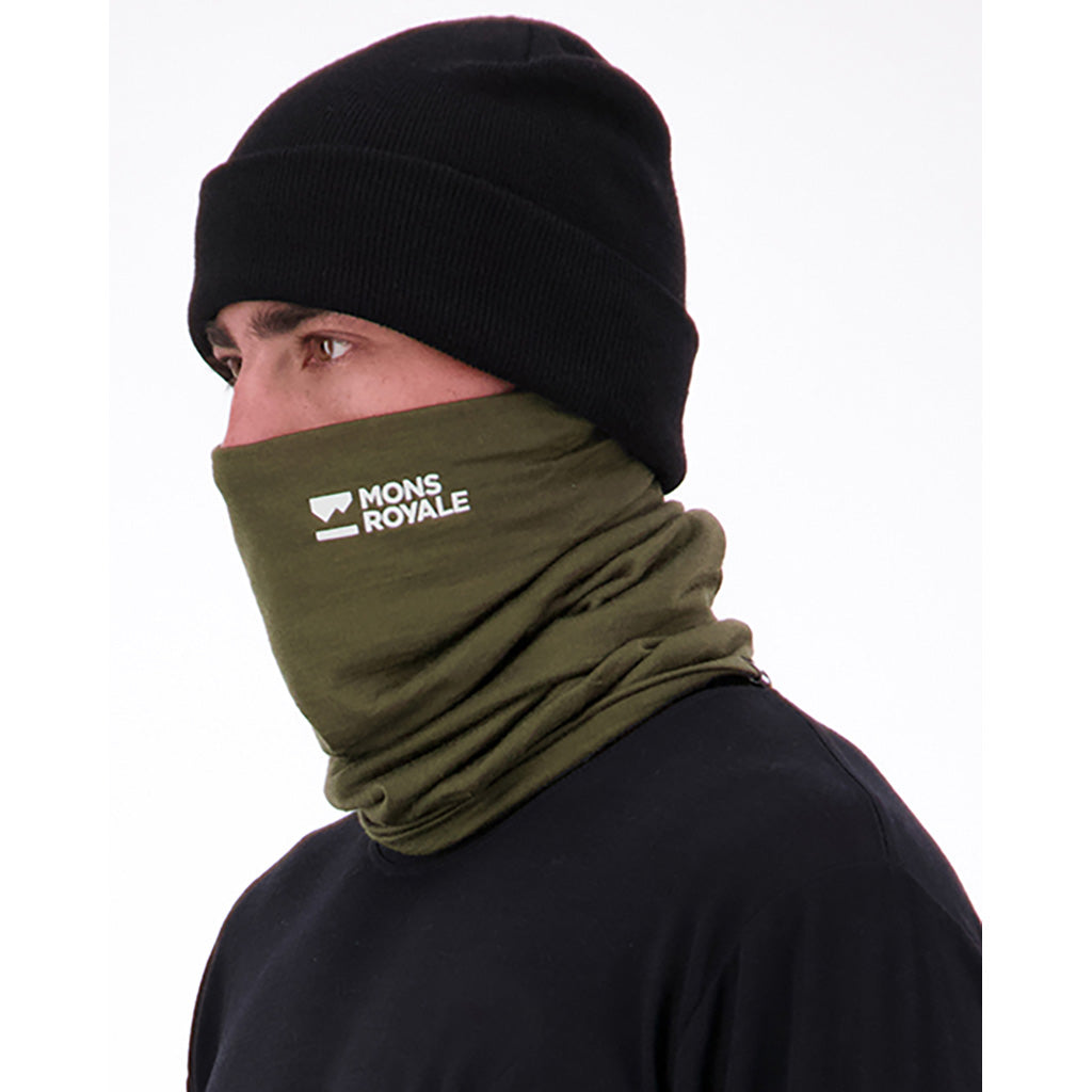 Double Up Neckwarmer - Dark Olive