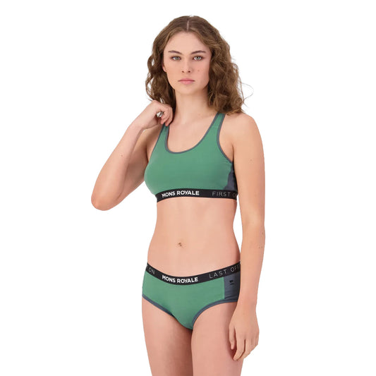 Sierra Merino Sports Bra - Deep Jade/Dark Cypress