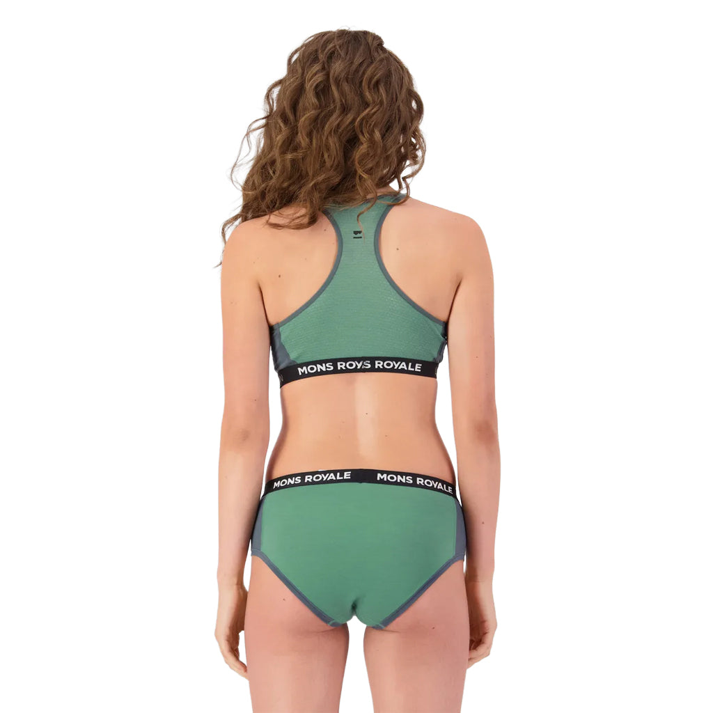 Sierra Merino Sports Bra - Deep Jade/Dark Cypress