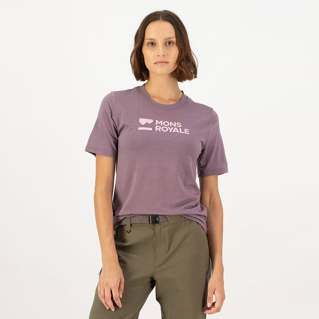 Womens Icon Merino T-Shirt Mauve