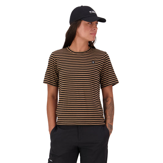 Icon Merino T-Shirt - MR Stripe Toffee