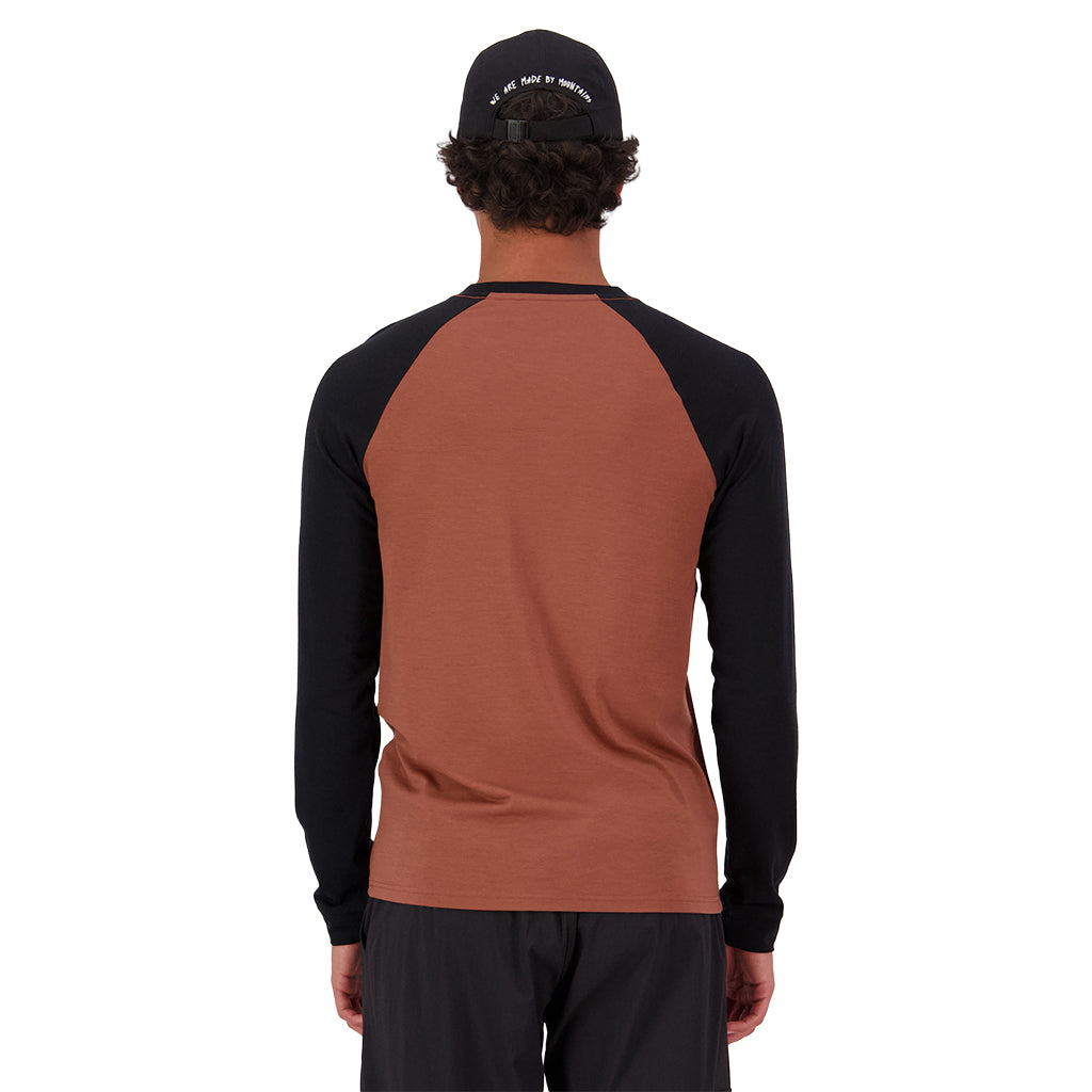 Icon Merino Raglan Long Sleeve - Cinnamon/Black