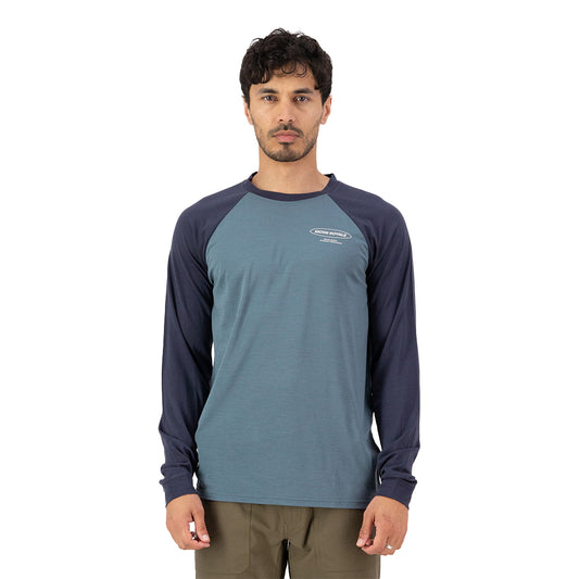 Icon Merino Raglan Long Sleeve - Goblin Blue / Mid