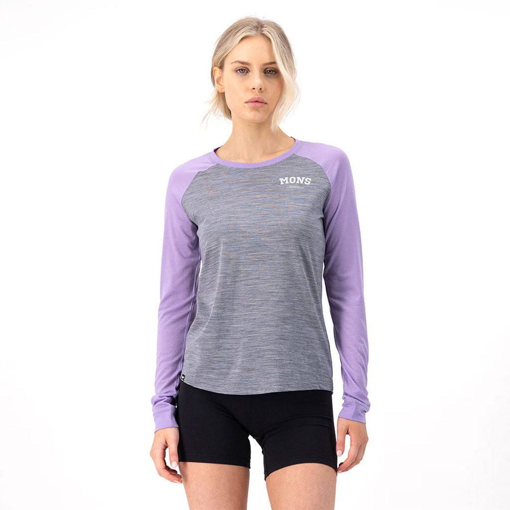 Icon Raglan Grey Heather / Lupin