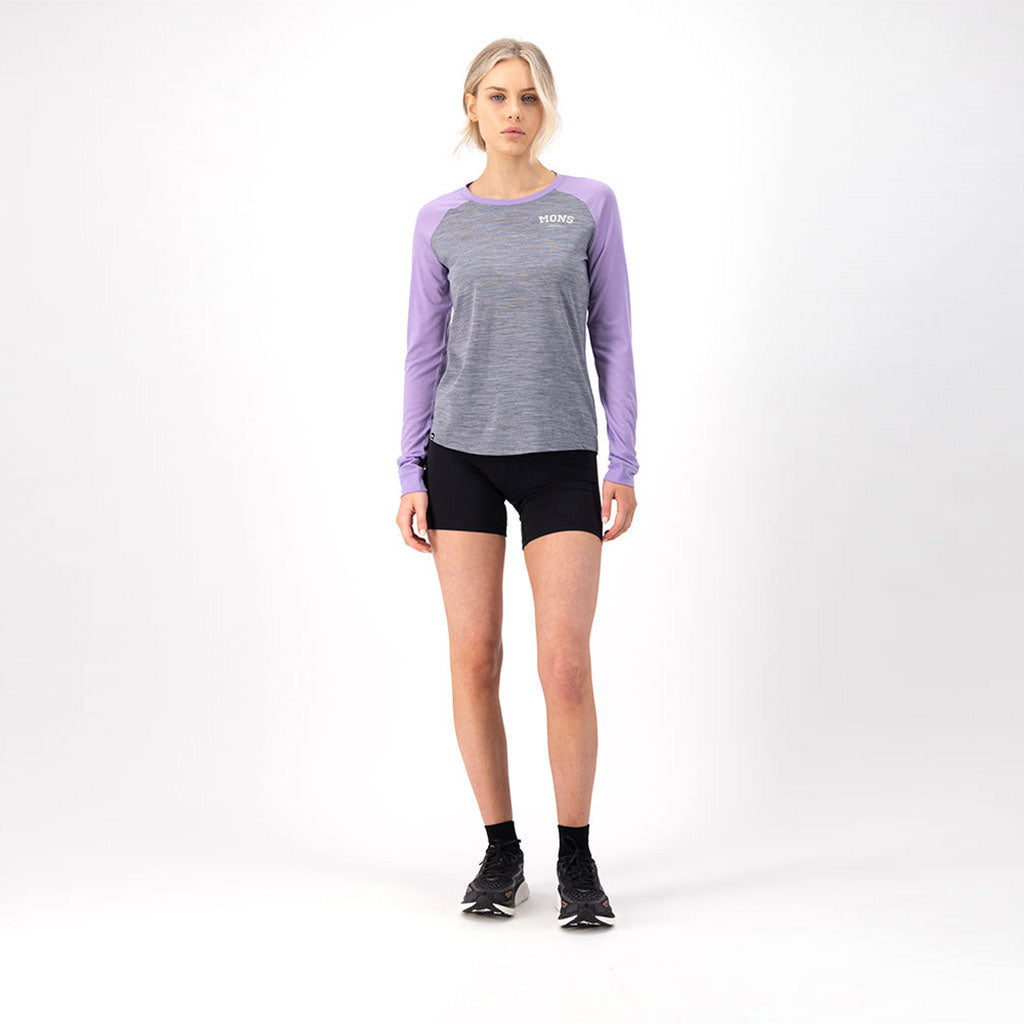 Icon Raglan Grey Heather / Lupin