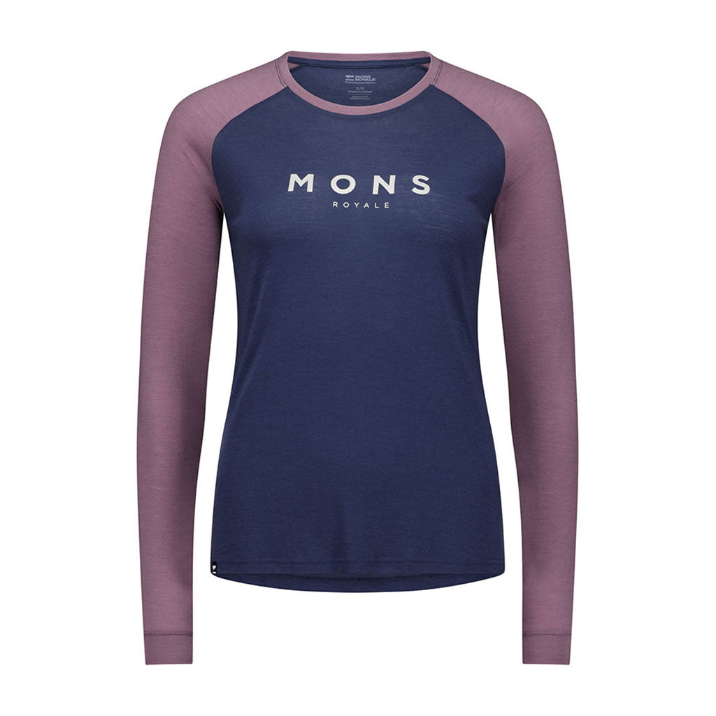 W's Icon Merino Raglan Long Sleeve Midnight/Mauve