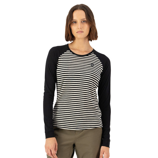 Icon Merino Raglan Long Sleeve - MR Stripe/Black