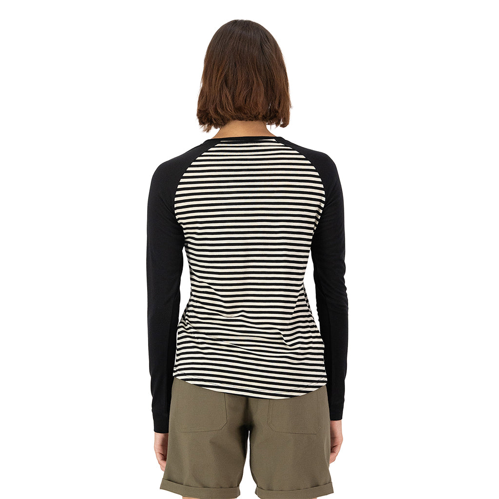 Icon Merino Raglan Long Sleeve - MR Stripe/Black