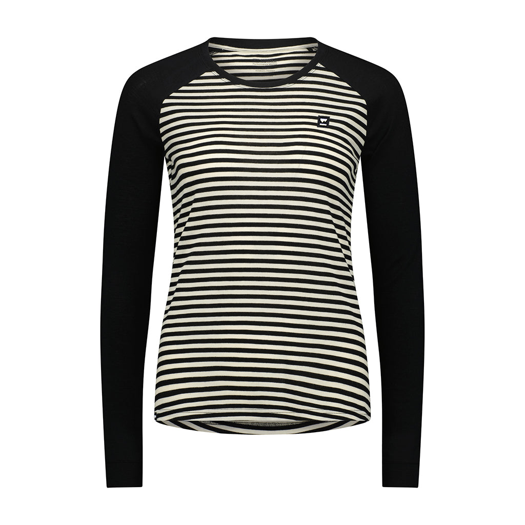 Icon Merino Raglan Long Sleeve - MR Stripe/Black