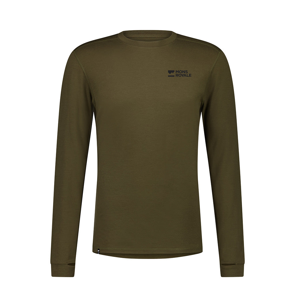 Cascade Merino Base Layer Long Sleeve - Dark Olive