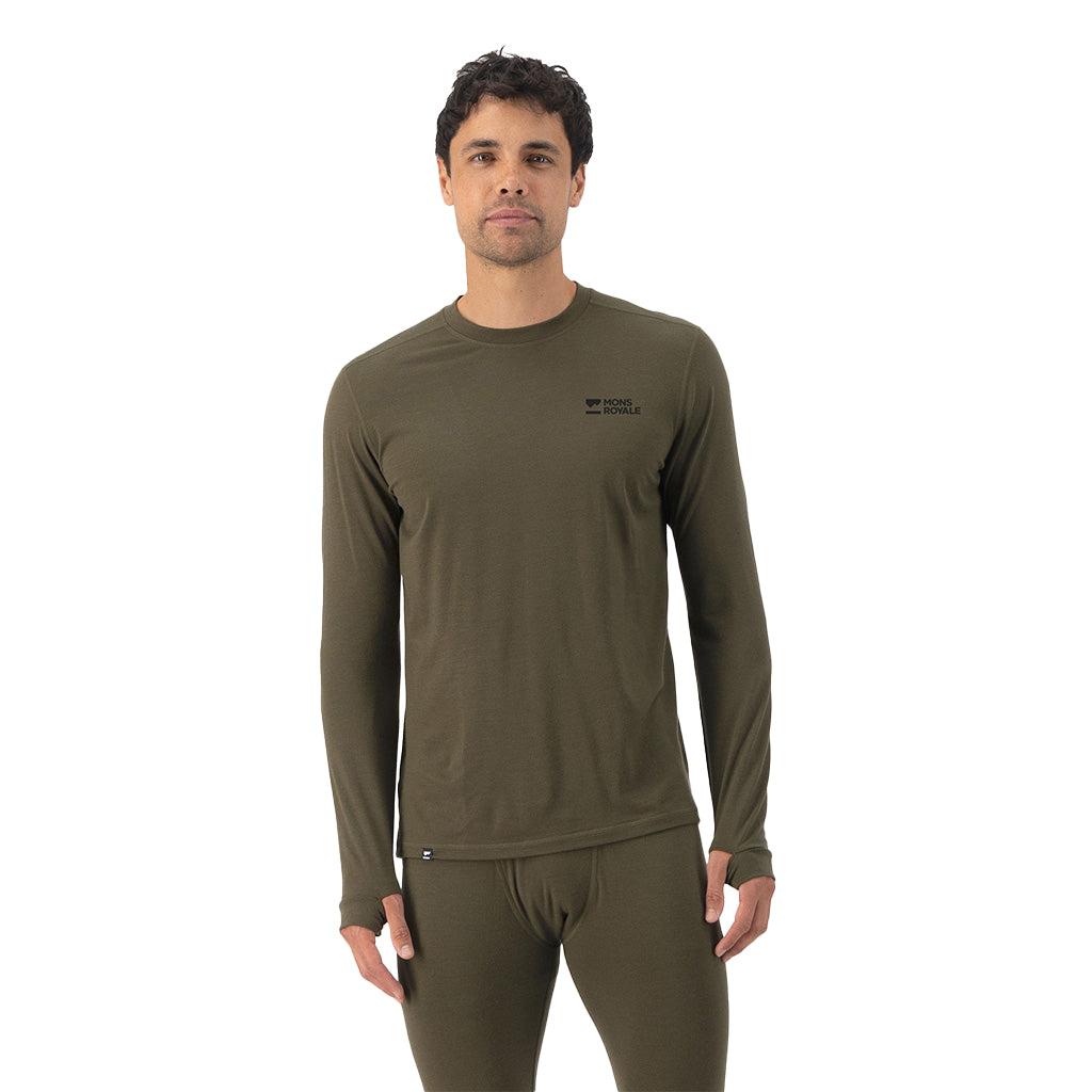 Cascade Merino Base Layer Long Sleeve - Dark Olive