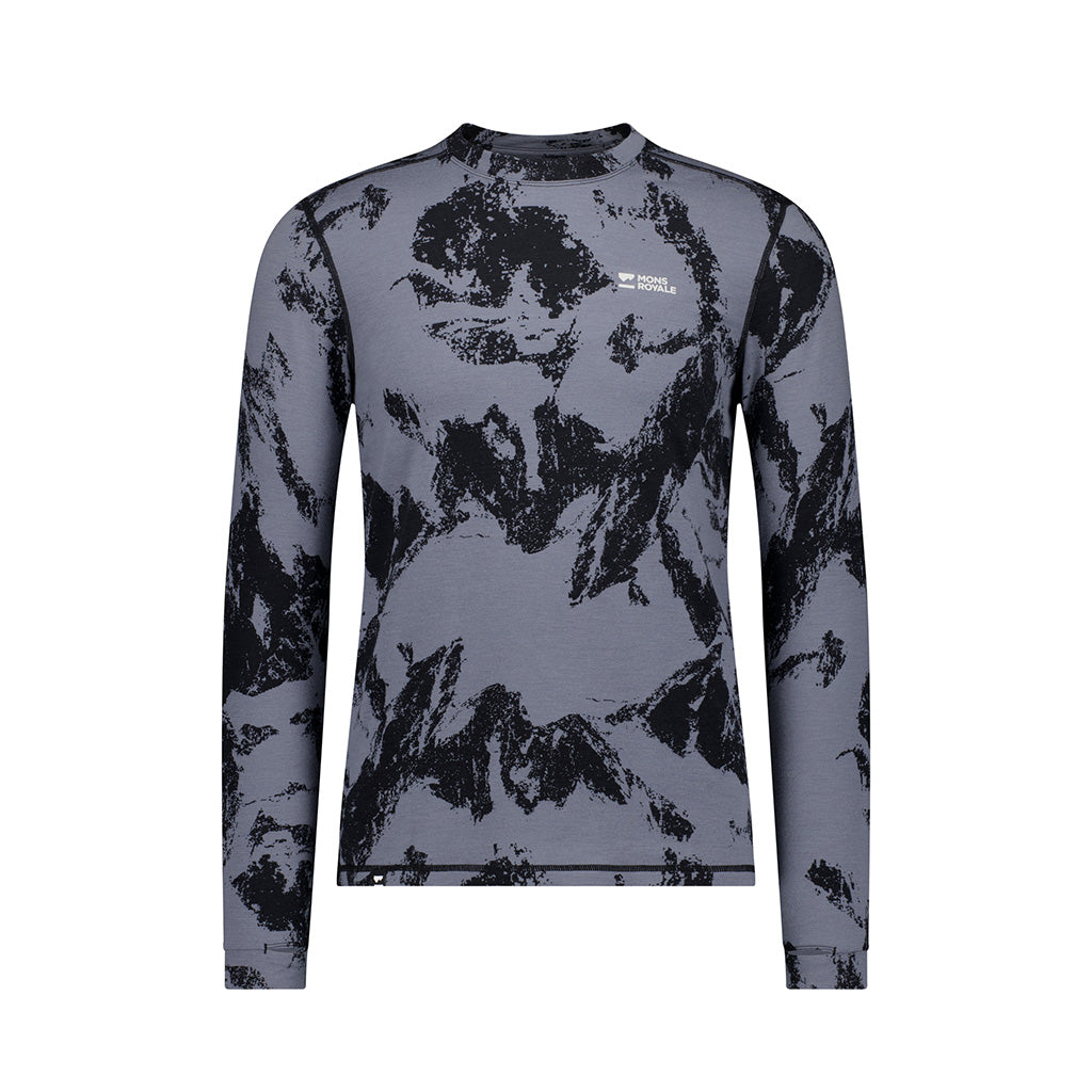 Cascade Merino Base Layer Long Sleeve - Mtn Pixel