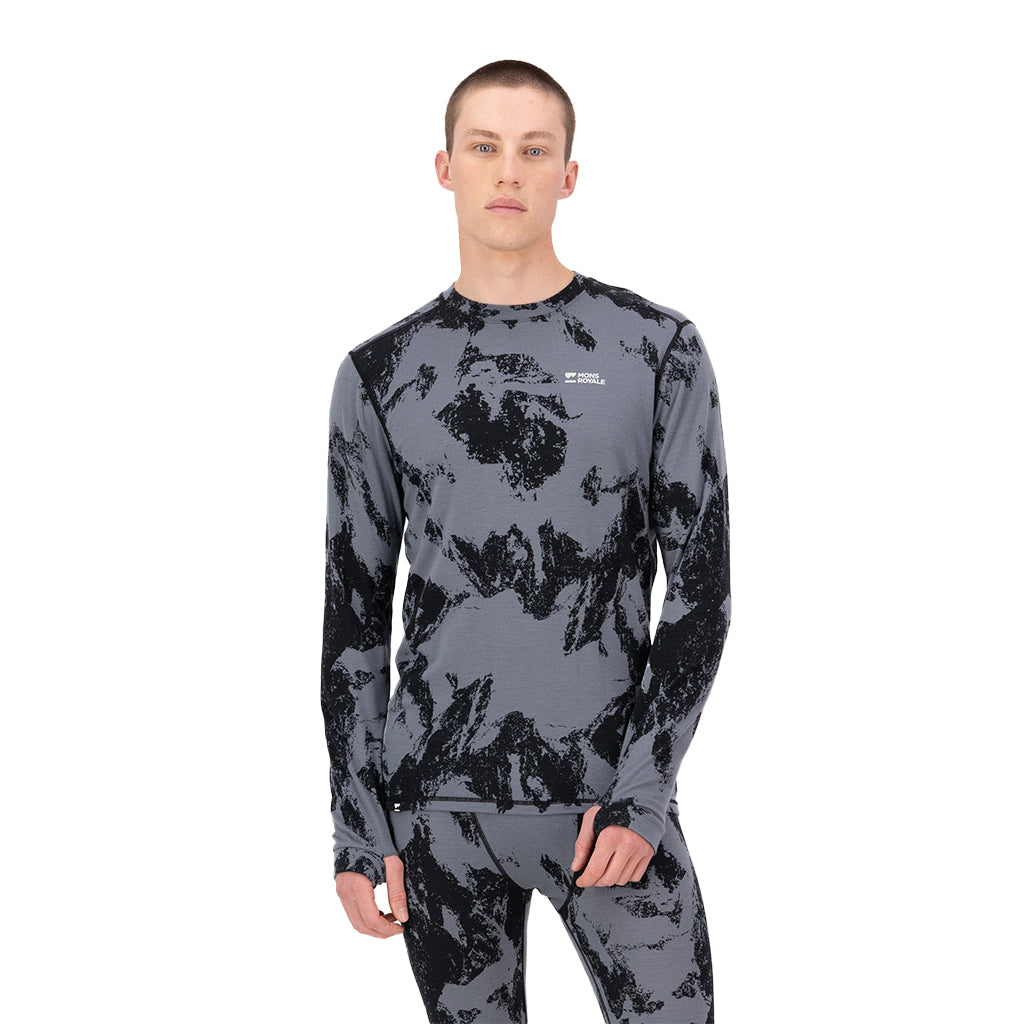 Cascade Merino Base Layer Long Sleeve - Mtn Pixel