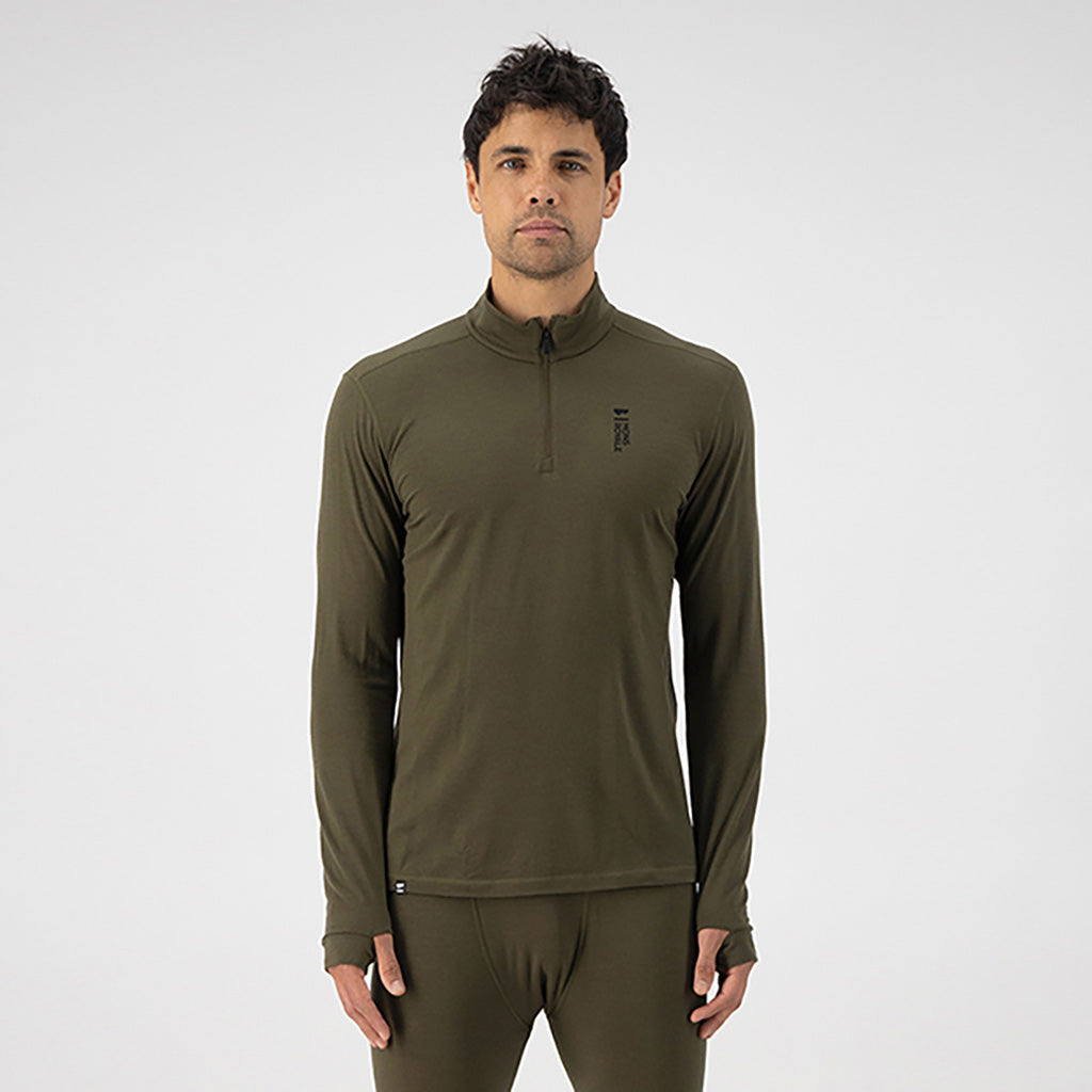 Cascade Merino Flex 200 1/4 Zip Dark Olive