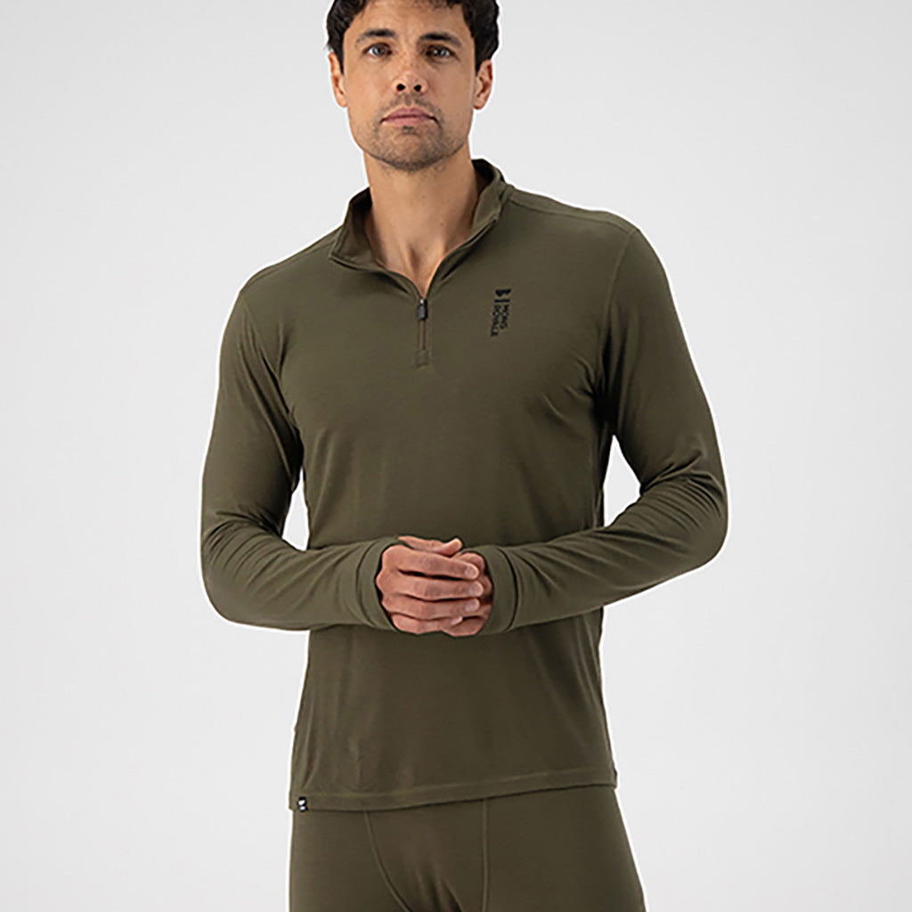 Cascade Merino Flex 200 1/4 Zip Dark Olive