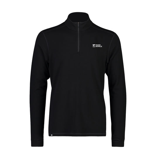 Cascade Merino Base Layer 1/4 Zip Long Sleeve - Bl