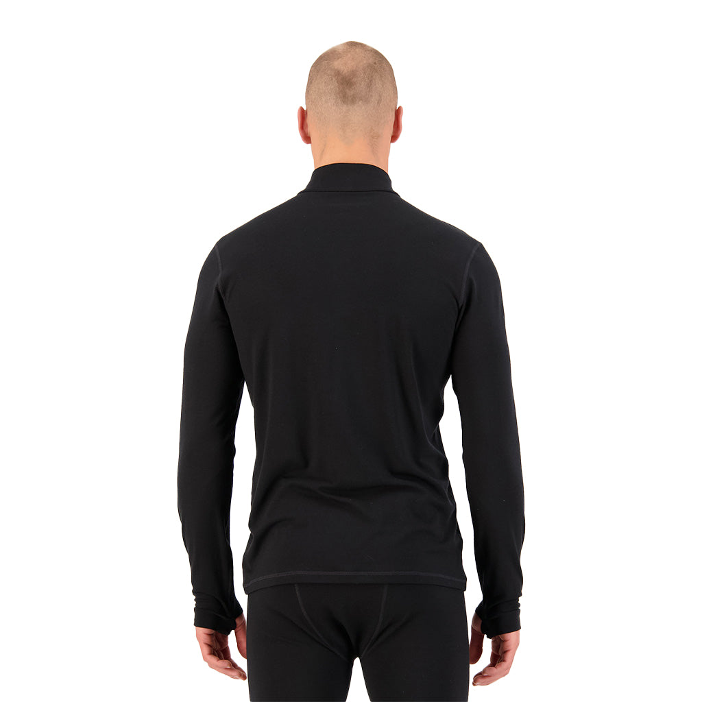 Cascade Merino Base Layer 1/4 Zip Long Sleeve - Bl