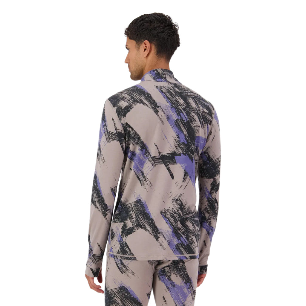 Cascade Merino Base Layer 1/4 Zip Long Sleeve - Paintbrush Blue