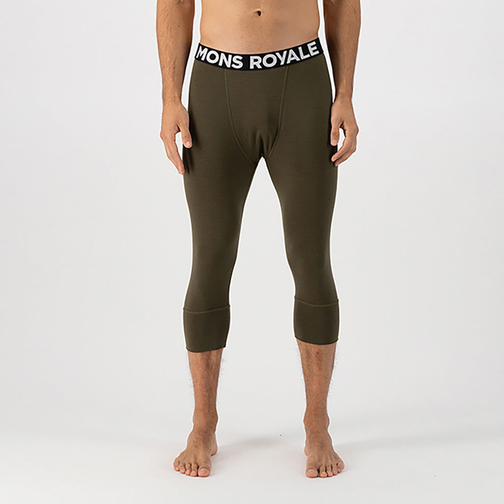 Cascade Merino Flex 200 3/4 Legging Dark Olive