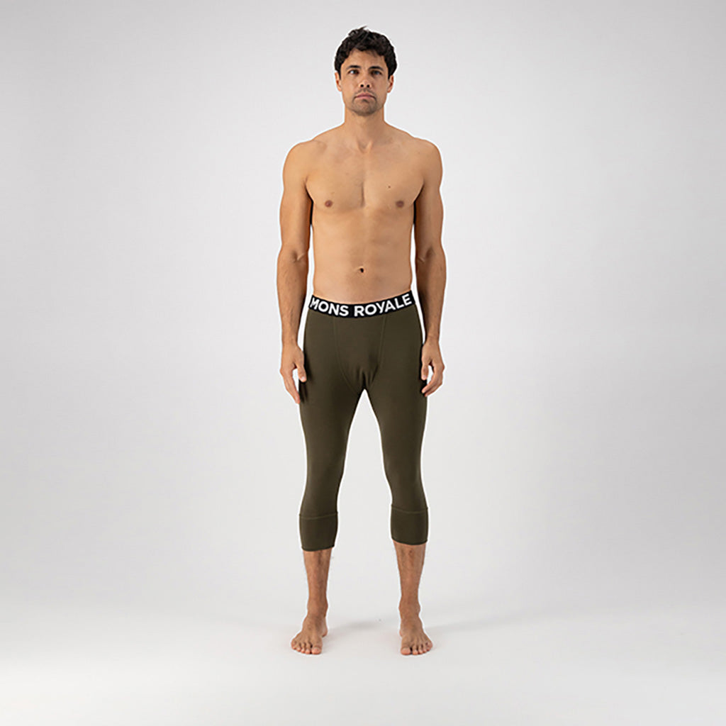 Cascade Merino Flex 200 3/4 Legging Dark Olive