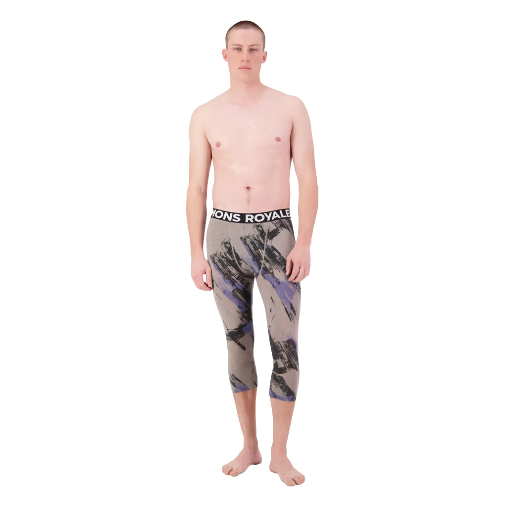 Cascade Merino Base Layer 3/4 Legging - Paintbrush Blue