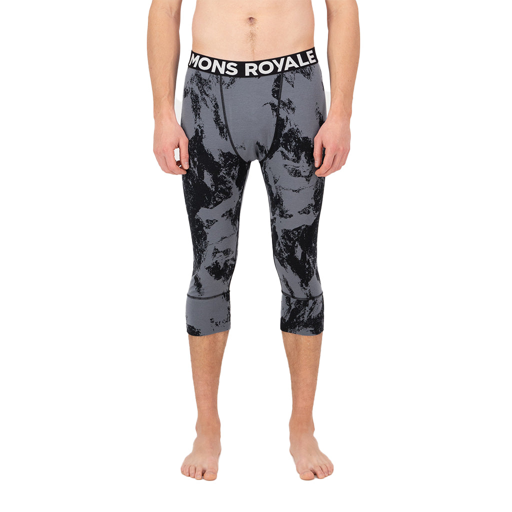 Cascade Merino Base Layer 3/4 Legging - Mtn Pixel