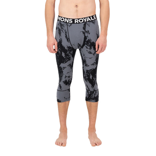 Cascade Merino Base Layer 3/4 Legging - Mtn Pixel