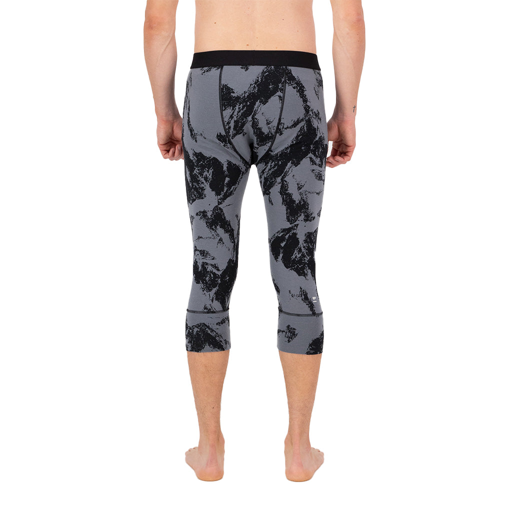 Cascade Merino Base Layer 3/4 Legging - Mtn Pixel