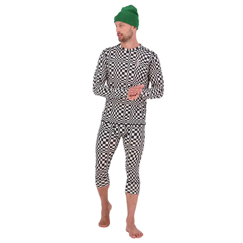 Cascade Merino Flex 200 3/4 Legging - Checkers
