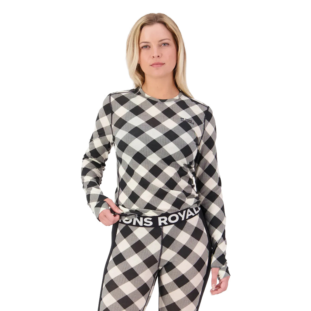 Cascade Merino Base Layer Long Sleeve - Check