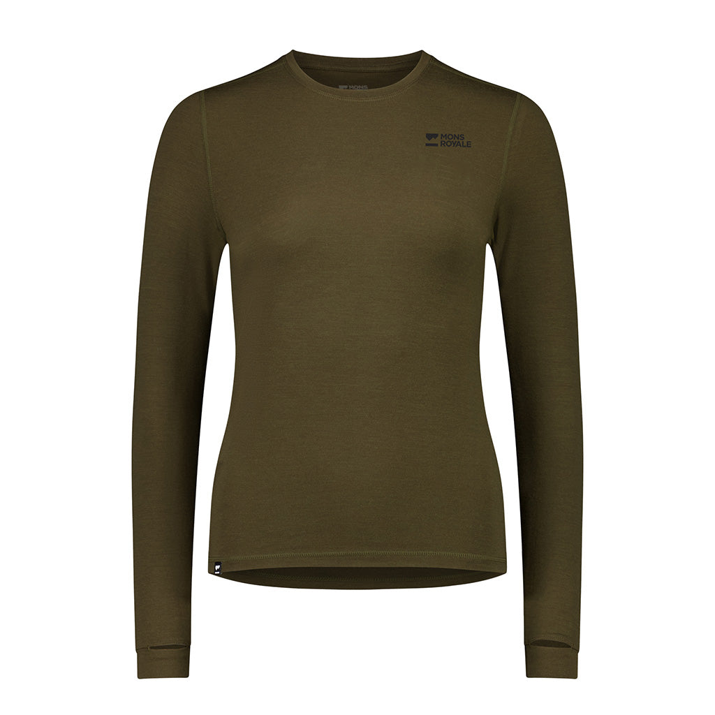 Cascade Merino Base Layer Long Sleeve - Dark Olive