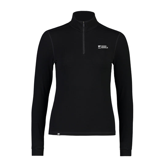 Cascade Merino Base Layer 1/4 Zip Long Sleeve - Bl