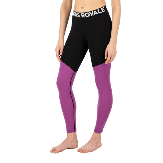 Cascade Merino Base Layer Legging - Purple Bolt
