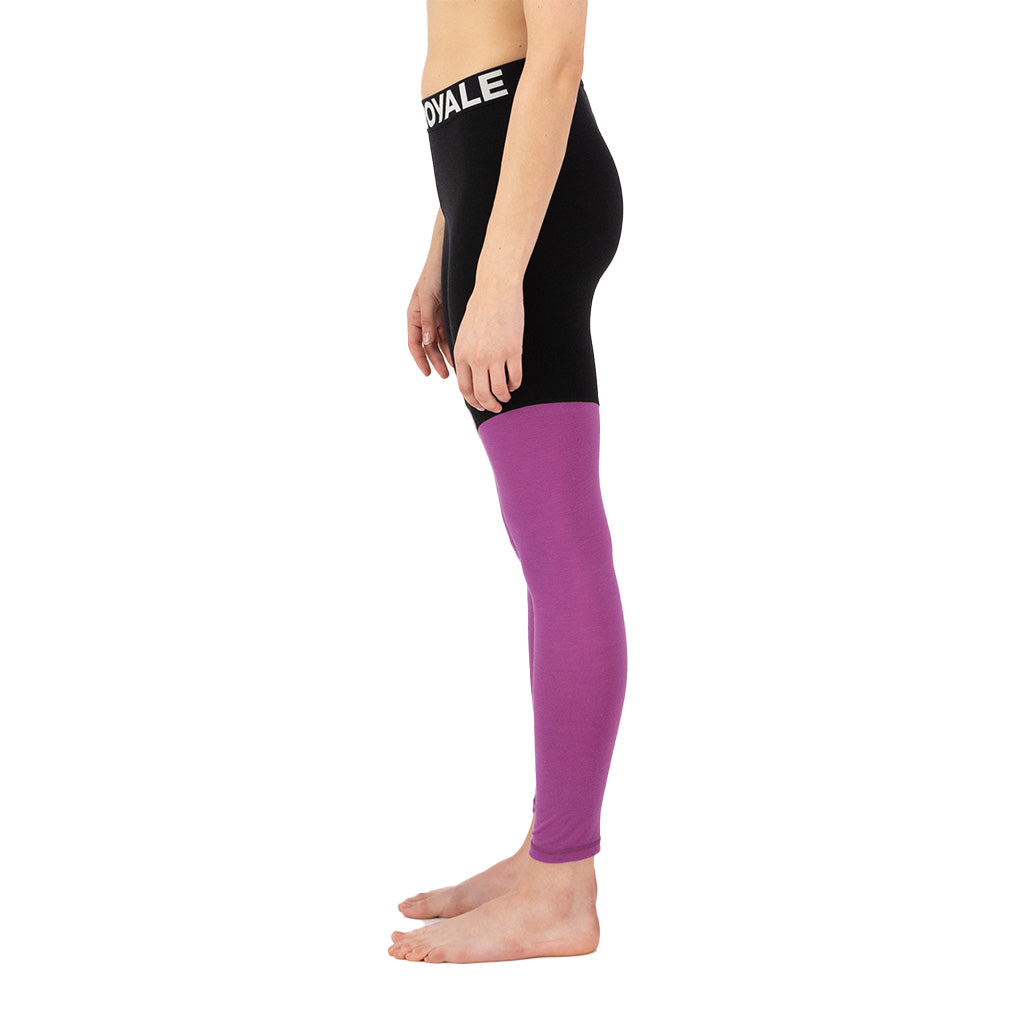 Cascade Merino Base Layer Legging - Purple Bolt