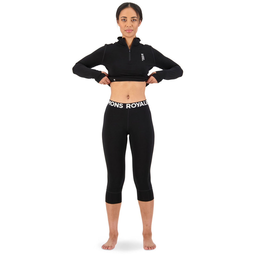 Cascade Merino Flex 200 3/4 Legging Black