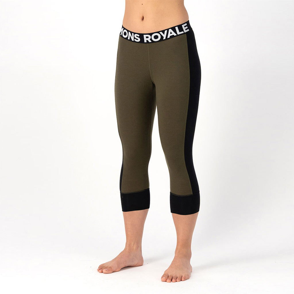 Cascade Merino Flex 200 3/4 Legging Dark Olive