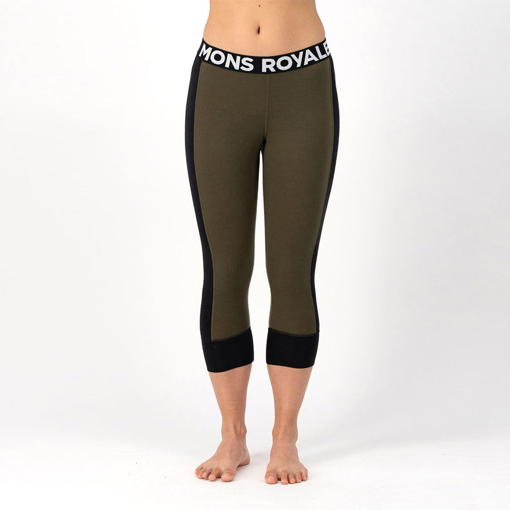 Cascade Merino Flex 200 3/4 Legging Dark Olive