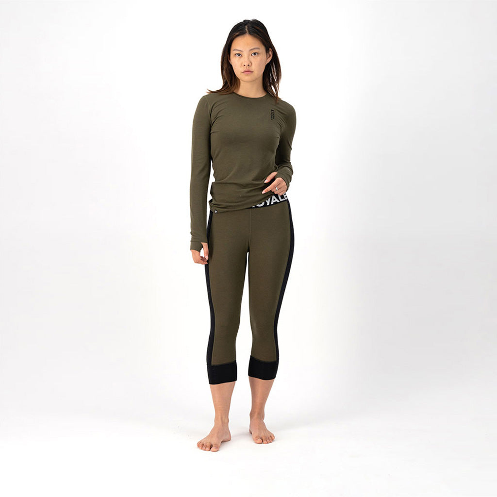 Cascade Merino Flex 200 3/4 Legging Dark Olive