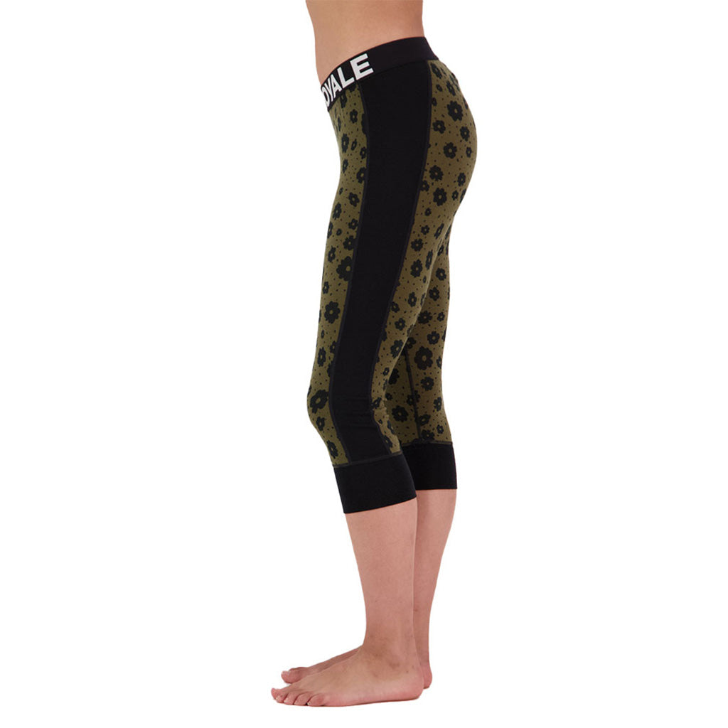 Cascade Merino Flex 200 3/4 Legging - Aoraki Lily